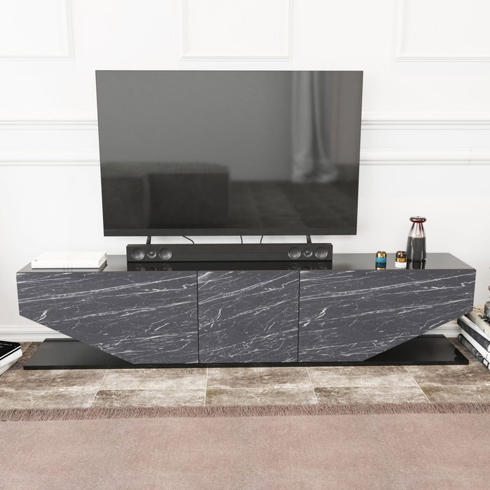 Hanah Home Soporte de TV Negro